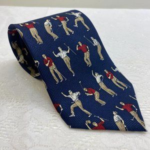 Giorgio Tie, Men's, Silk, Golfer, Men Playing Golf